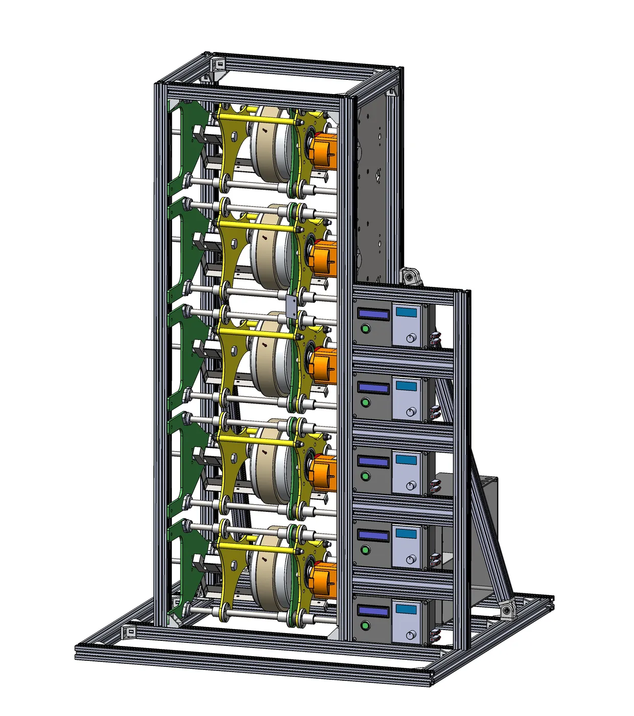 Modello CAD del banco prova motori per Whirlpool